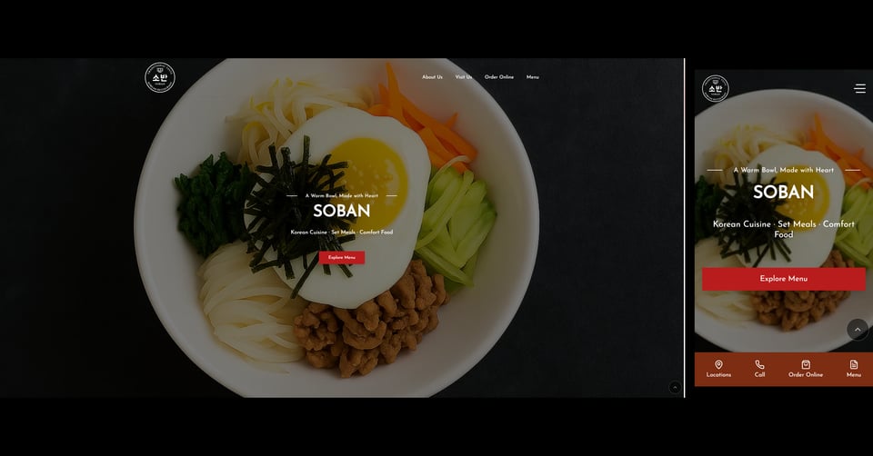 Soban Restaurant Website